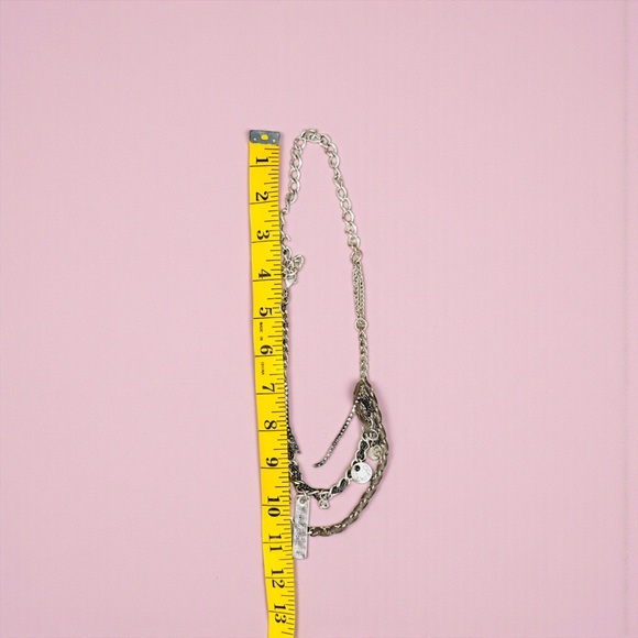 Stunning ASW Silver tone with crystals funky Necklace - Picture 3 of 4